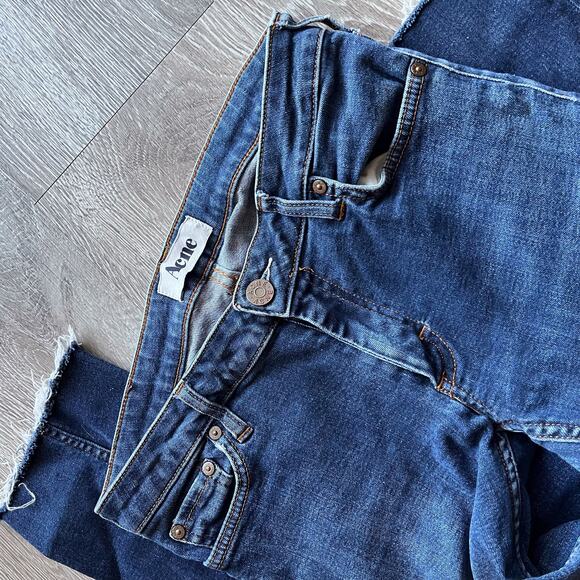 ACNE Studios Skinny Straight Leg Womens Denim Jeans Tight Indigo - Picture 7 of 10